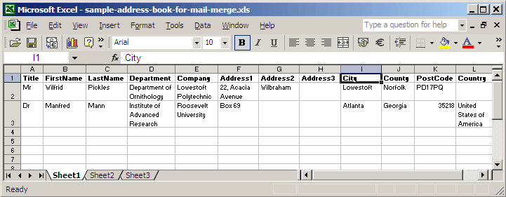 How to Produce a Mail Merge using Office XP on Department PCs — Division of  Archaeology Computer Support  documentation